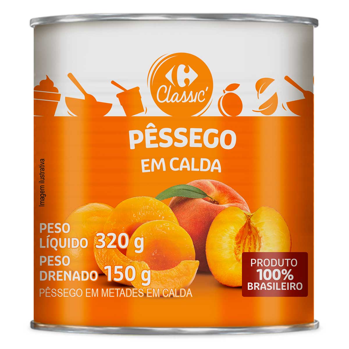 Pêssego em Calda Carrefour 150 g