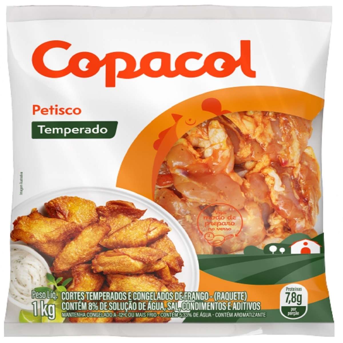 Petisco Frango Apimentado Congelado Iqf Copacol 1 kg