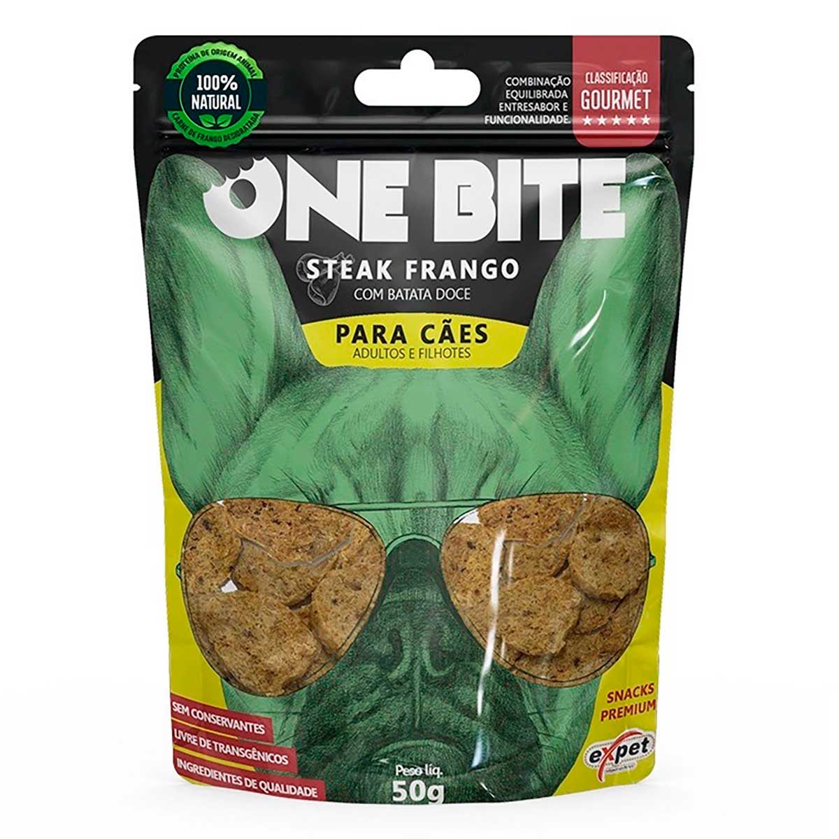 Petisco para Cães Adultos e Filhotes One Bite Sabor Frango e Batata Doce 50g