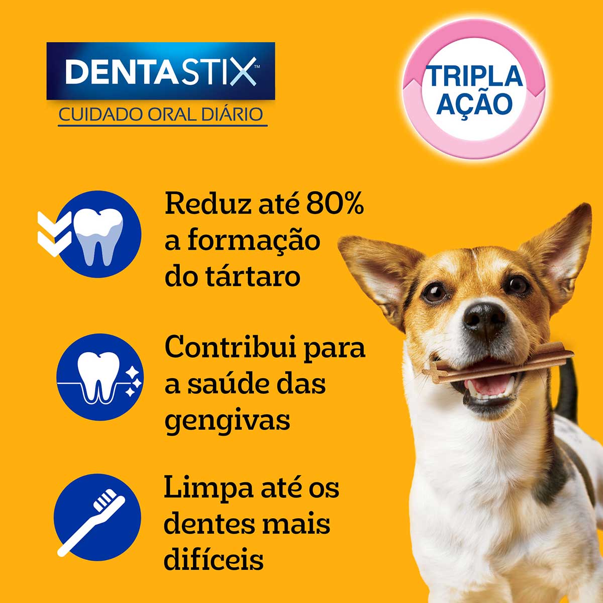 Petisco Pedigree Dentastix Cuidado Oral Para Cães Adultos Raças Pequenas 3 Sticks