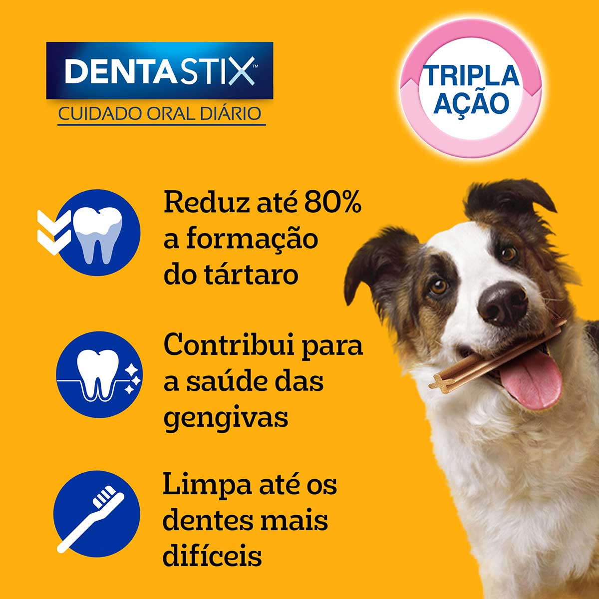 Petisco Pedigree Dentastix para Cães Adultos Raças Médias 25,7 G