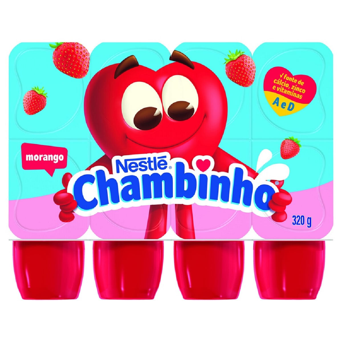 Petit Suisse Nestlé Chambinho Morango 320g