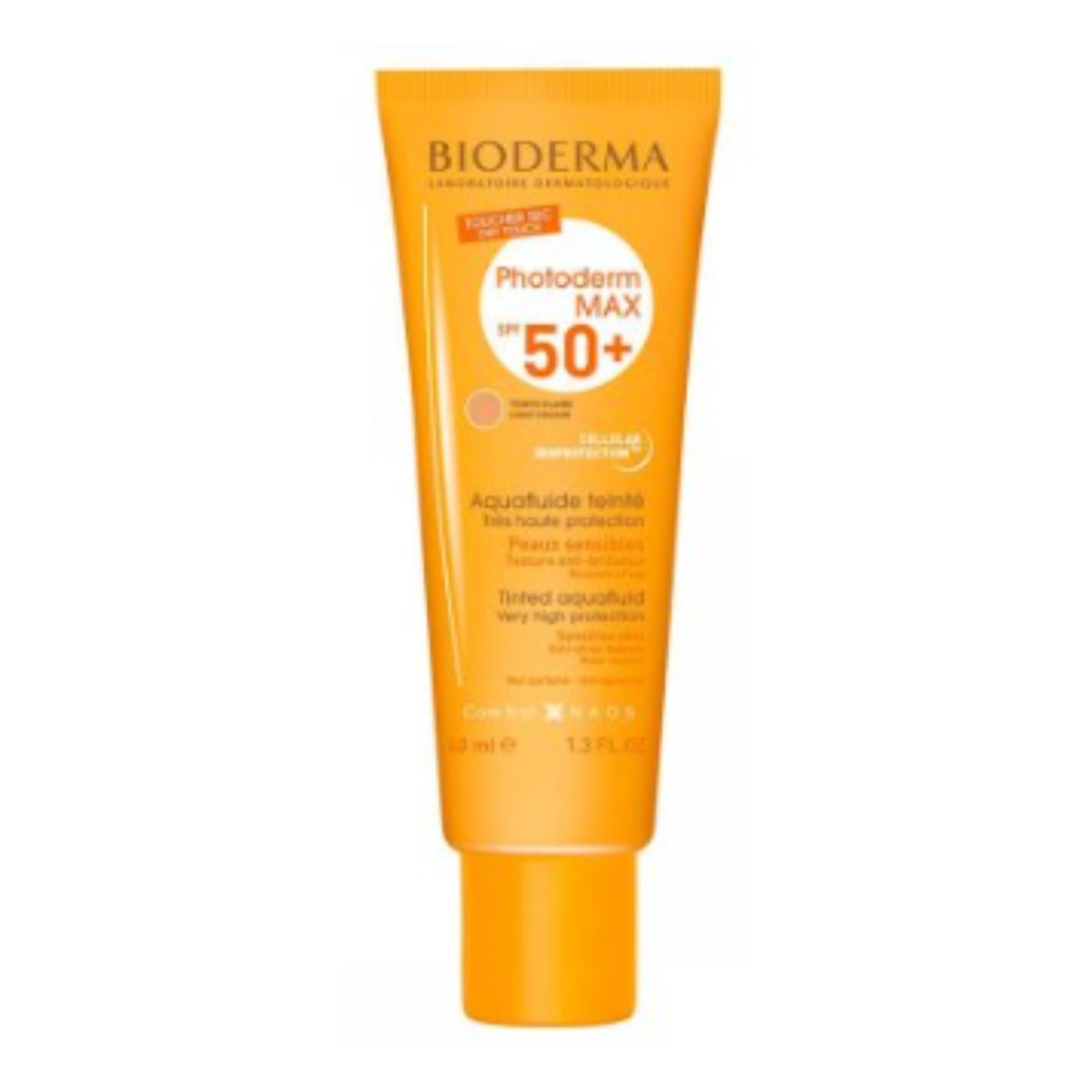 Protetor Solar Facial Bioderma Photoderm Max Aquafluide Tom Claro FPS 50 com 40 ml