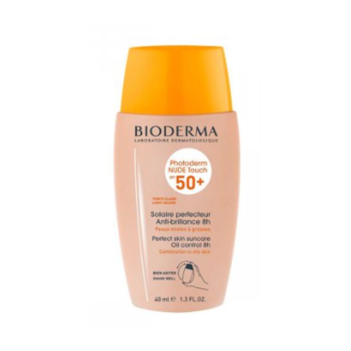 Protetor Solar Facial Bioderma Photoderm Nude Touch Claro FPS 50 com 40 ml