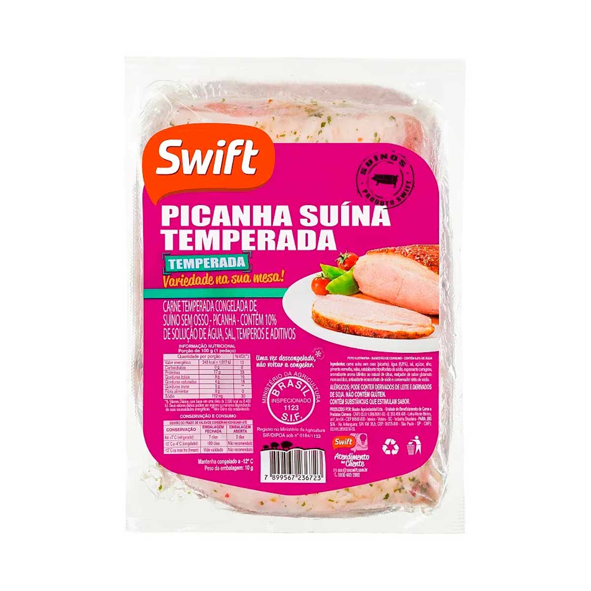 Picanha Suína Temperada Swift 750 g