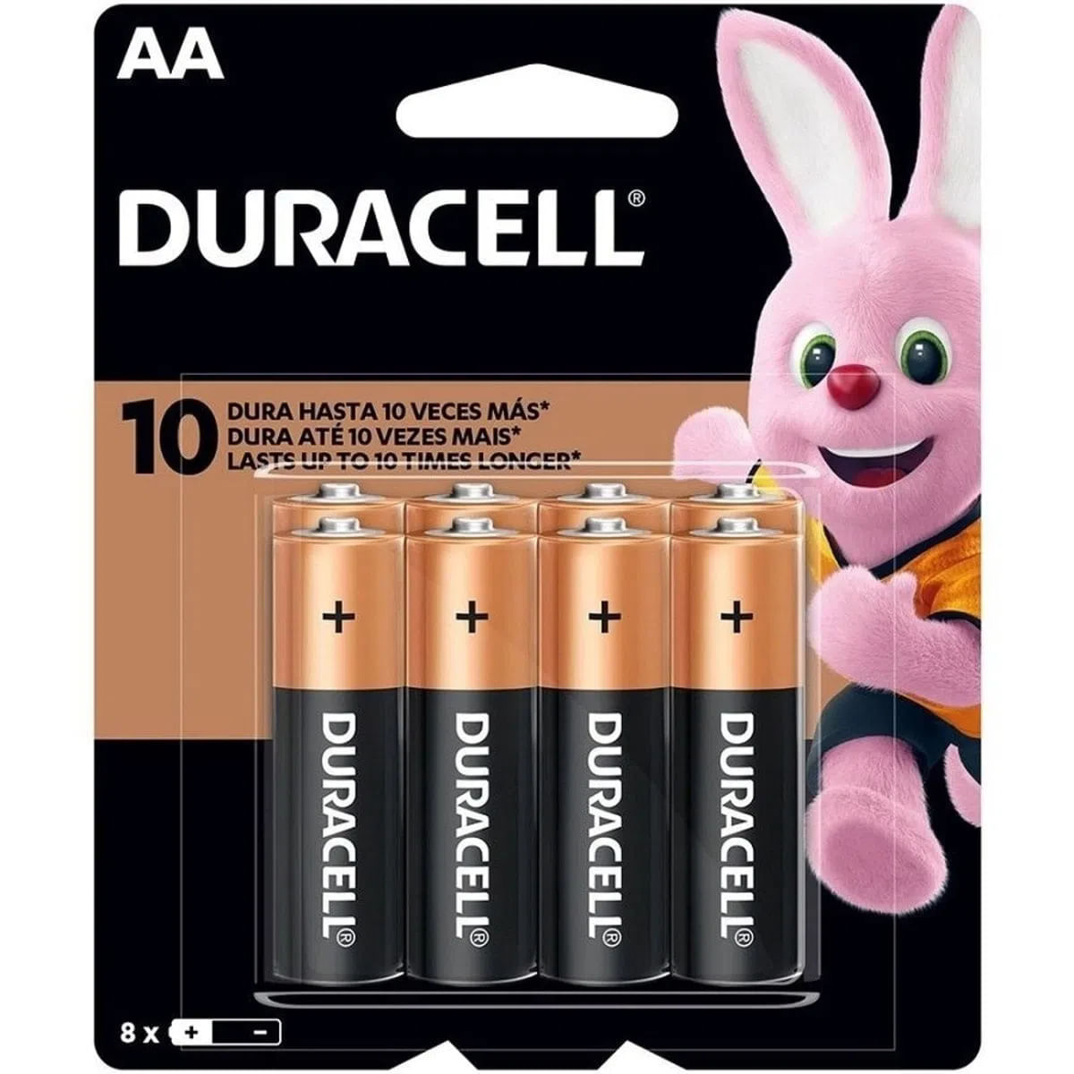 Pilha Alcalina AA Duracell com 8 Unidades