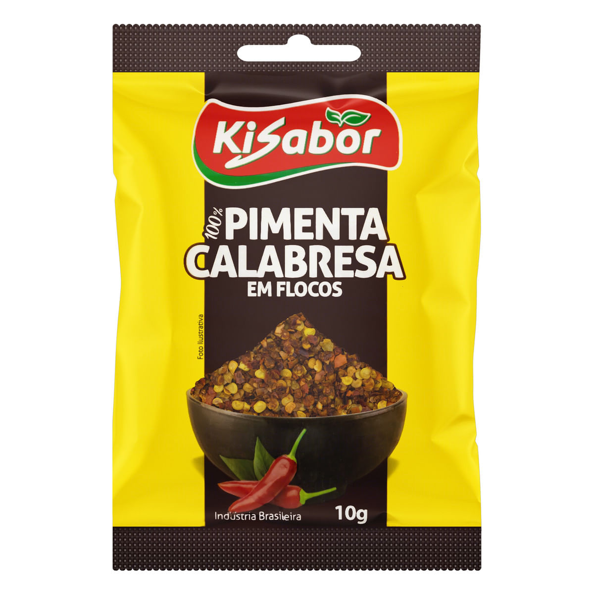 Pimenta-Calabresa em Flocos Kisabor Pacote 10g