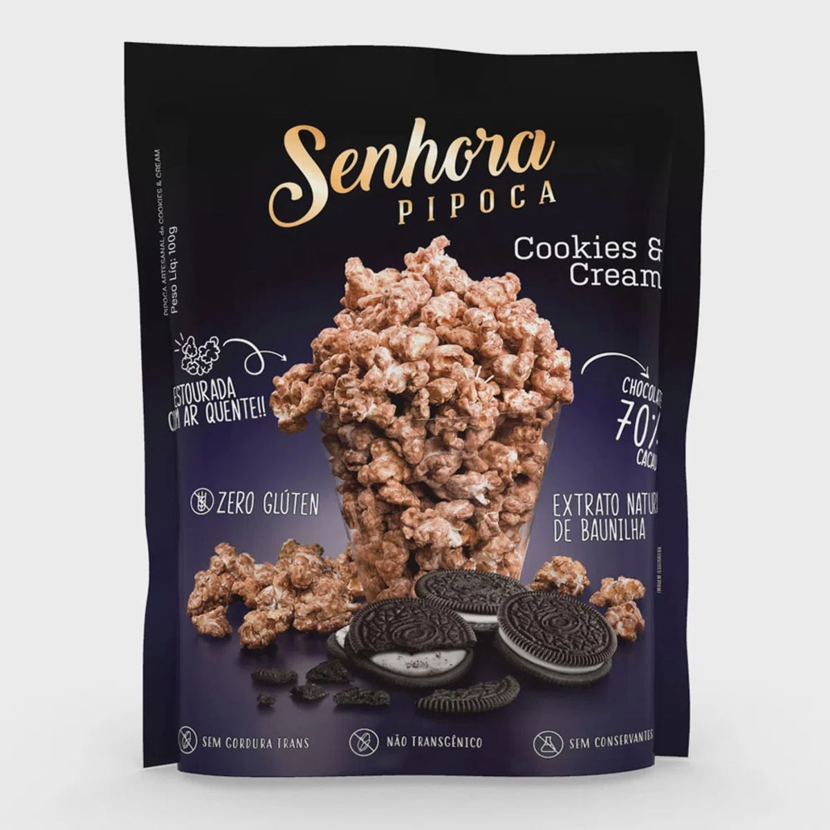 Pipoca sabor Cookies And Cream Senhora Pipoca 100 g