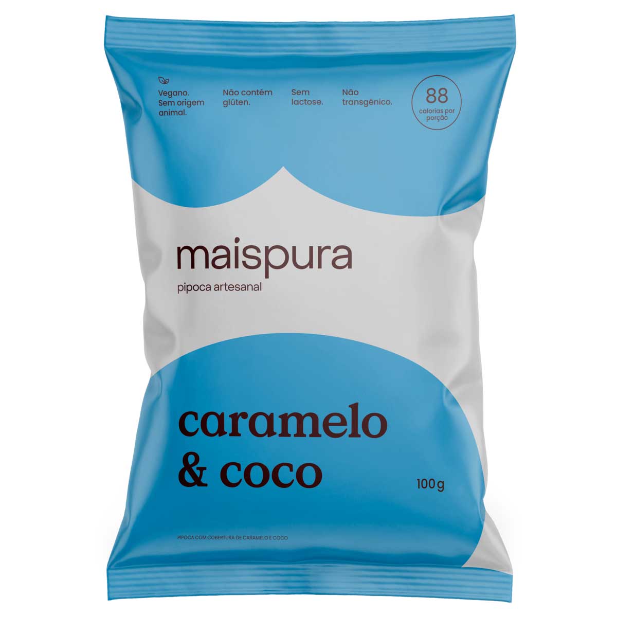 Pipoca Pronta Artesanal com Cobertura de Caramelo &amp; Coco Maispura 100g