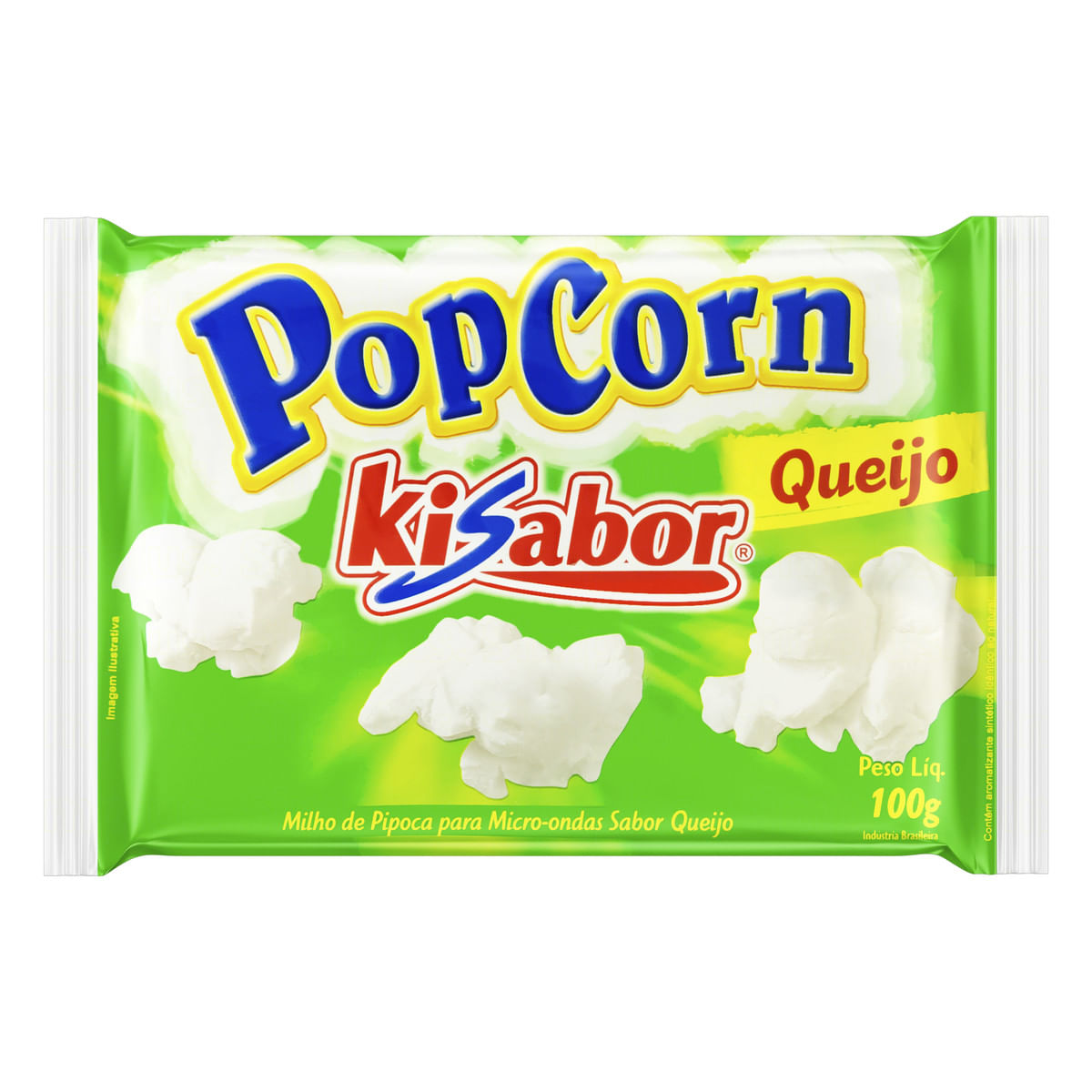 Pipoca para Micro-Ondas Queijo Kisabor Pacote 100g