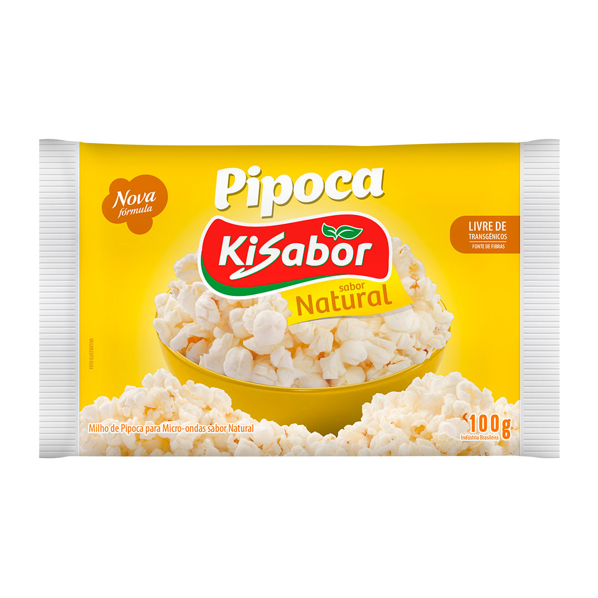 Pipoca Micro-Ondas Kisabor Natural 100 g