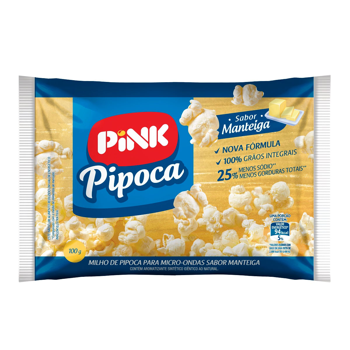 Milho de Pipoca para Micro-ondas Manteiga Pink 100 g