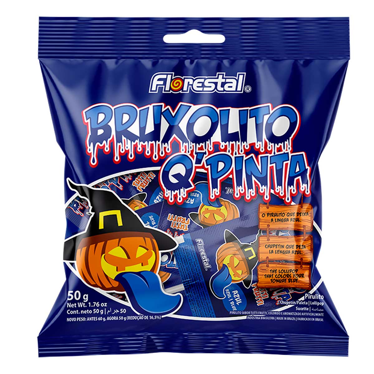 Pirulito Sabor Tutti-Frutti Bruxolito com 26 Unidades