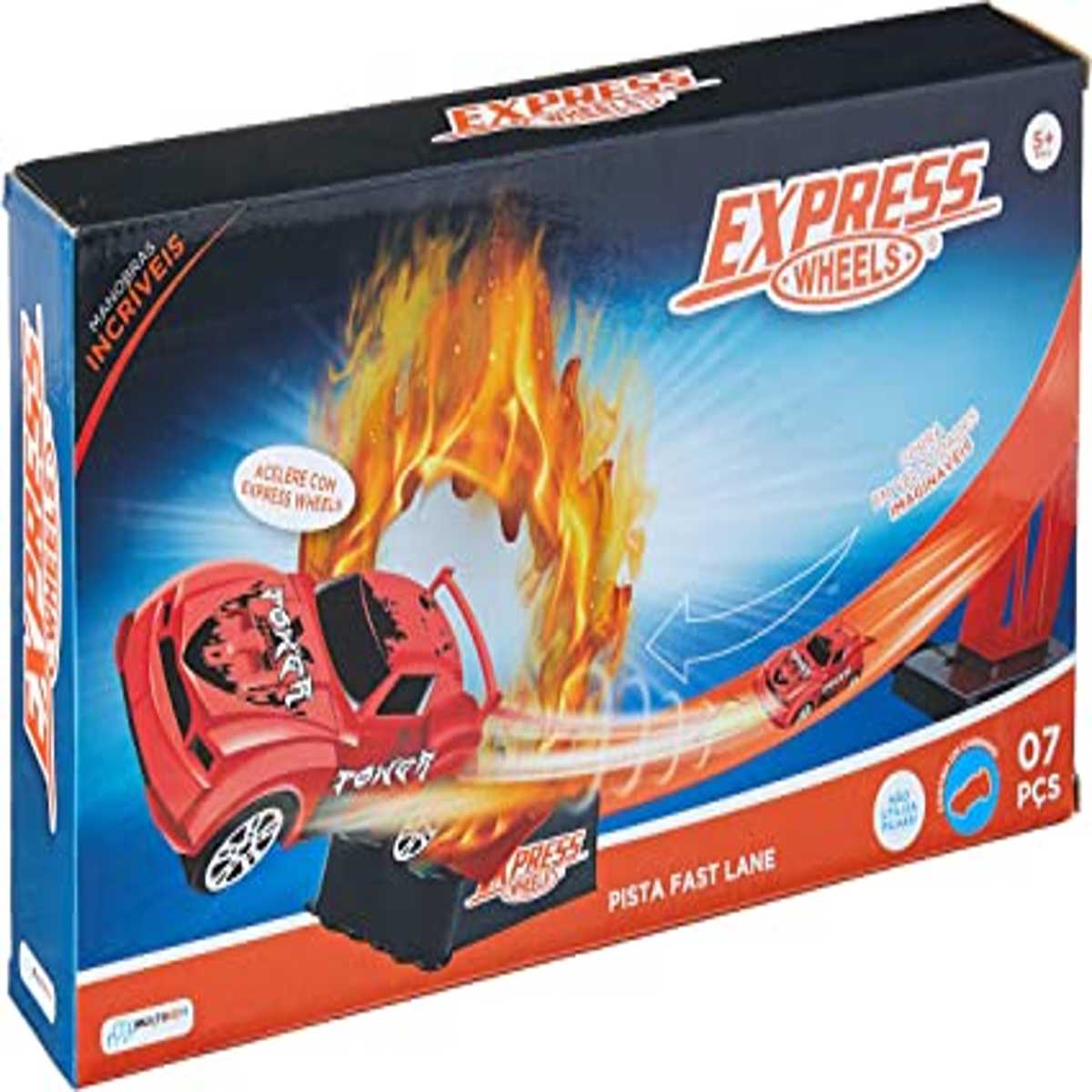 Pista de Corrida Express Wheels 7 Peças BR1020 Multikids