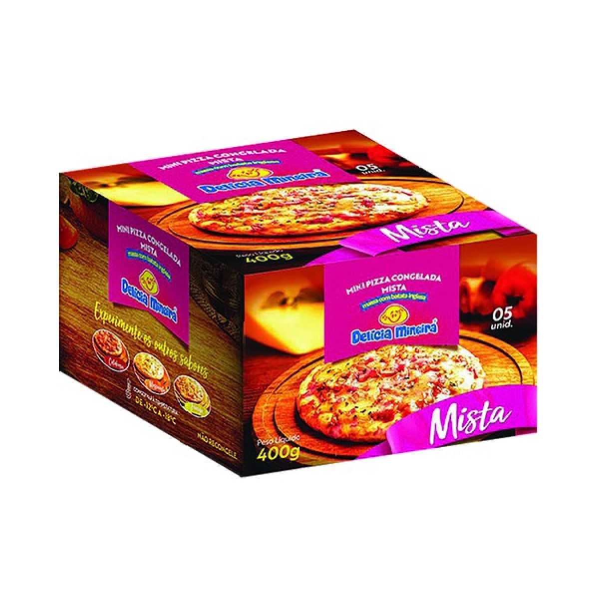 Mini Pizza Congelada Mista Delícia Mineira 400 g