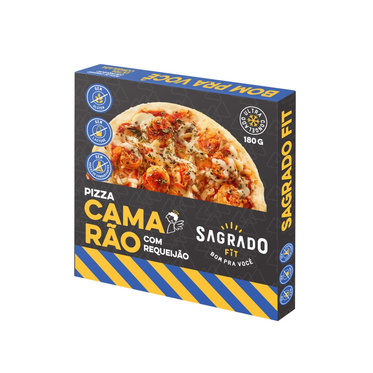 Pizza Fit Camarão com Requeijão Sagrado Fit 180 g