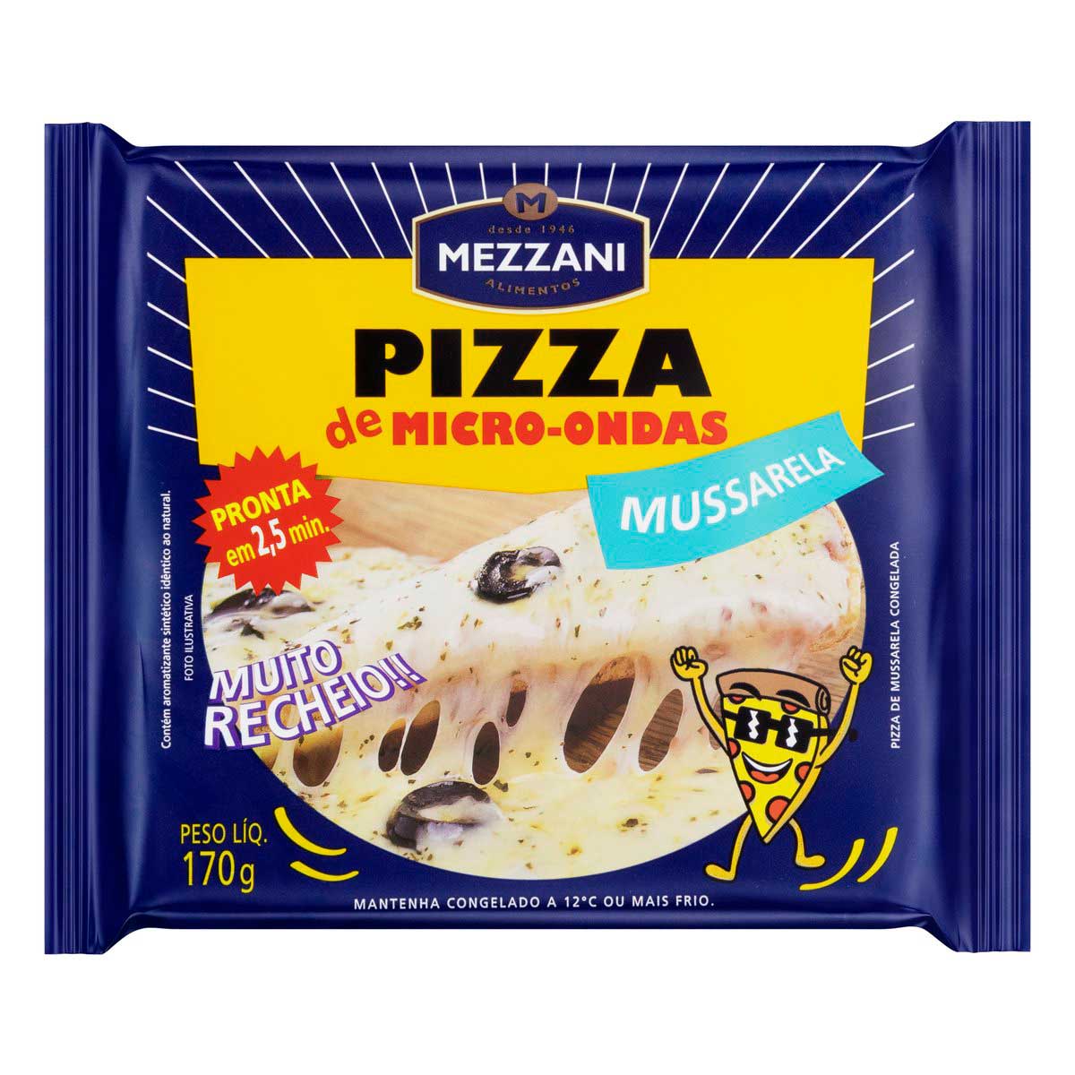 Pizza para Micro-Ondas Mussarela Mezzani Pacote 170 g