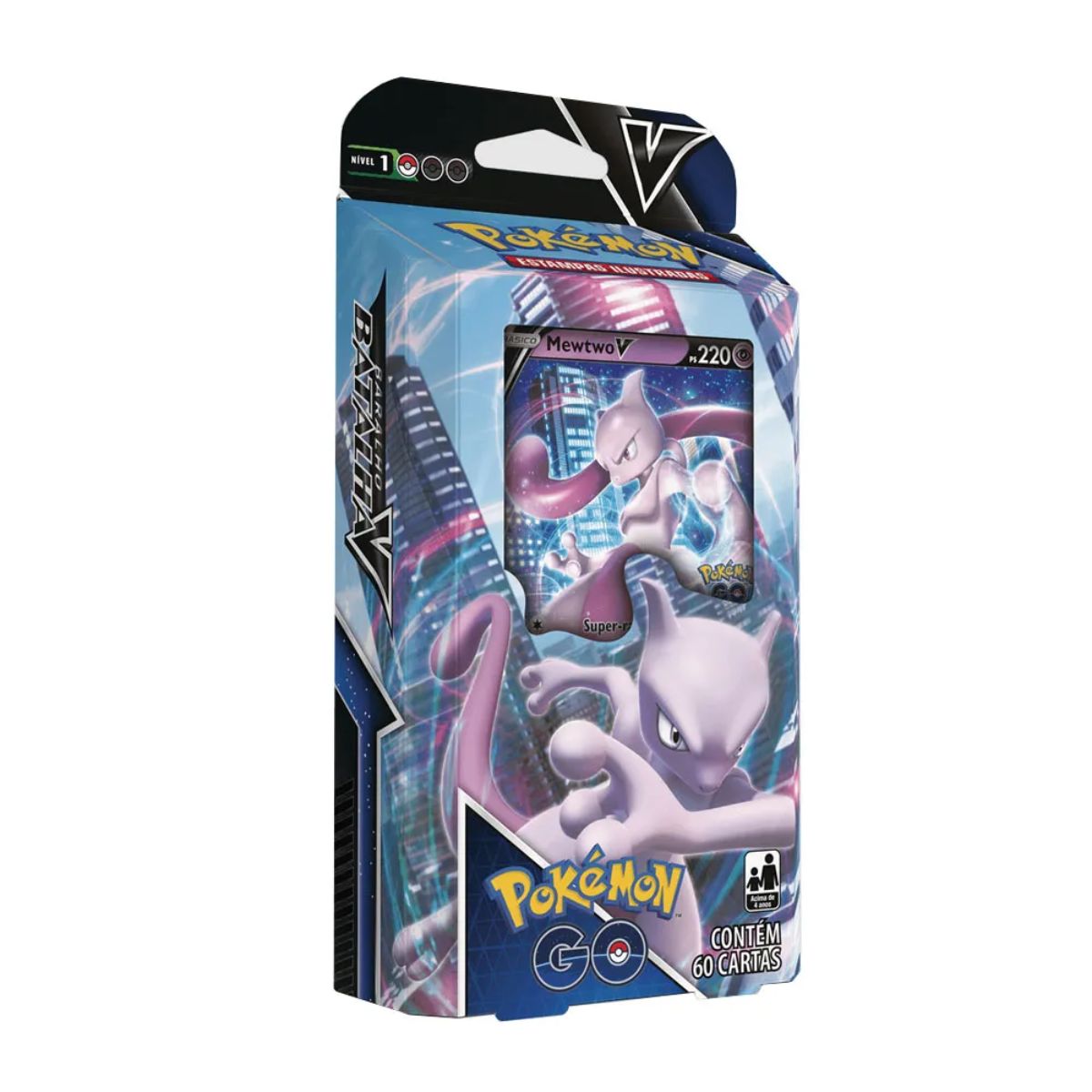 Pokémon Go Deck Batalha V com 60 Cartas Copag