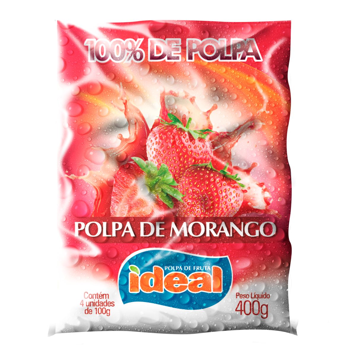 Polpa de Morango Polpa Ideal 400 g