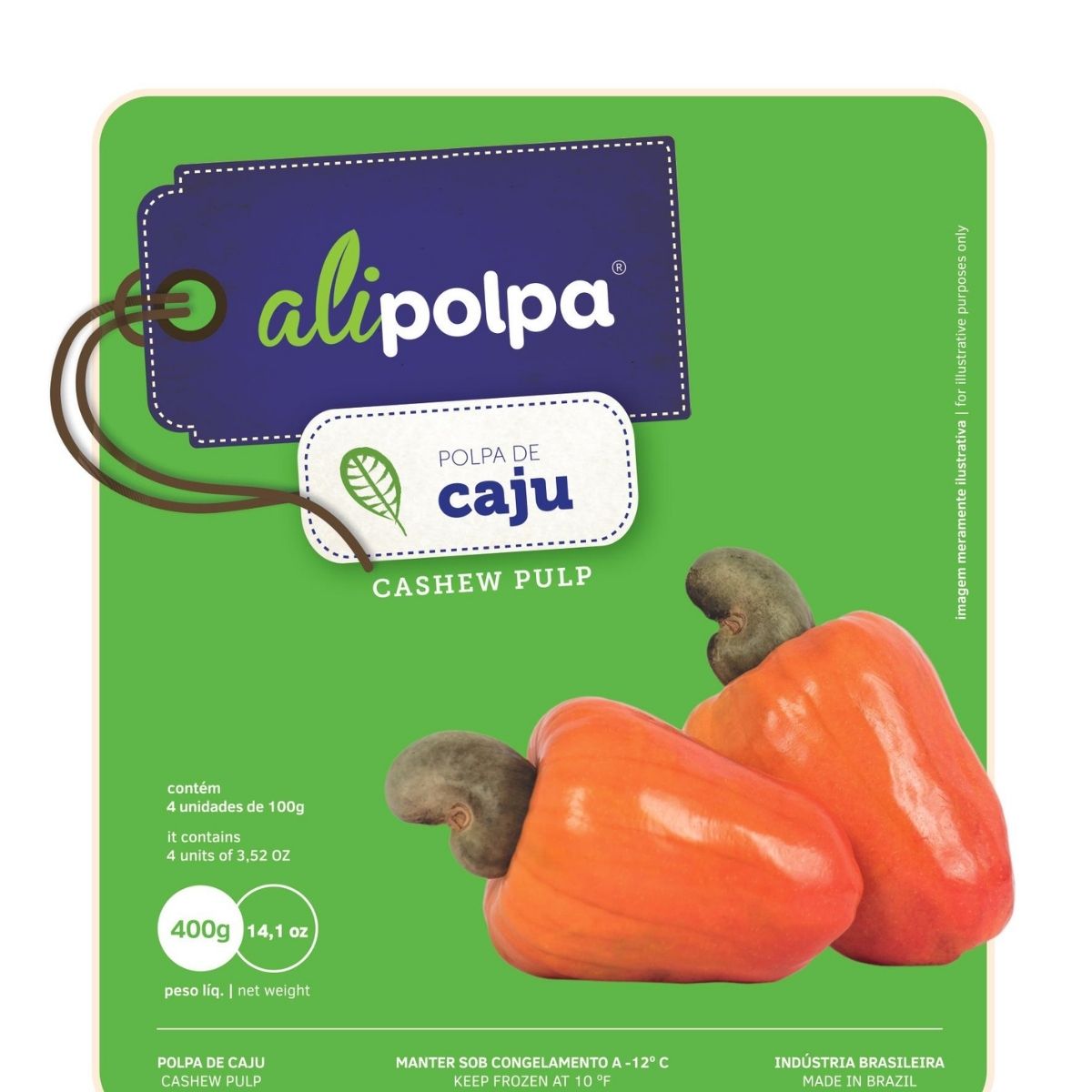 Polpa De Fruta Caju Ali Polpa 400 g