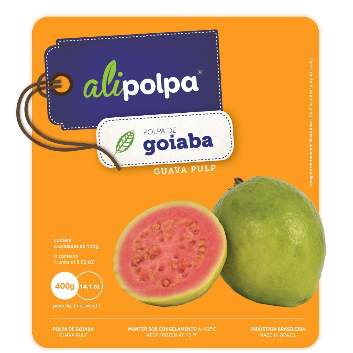 Polpa De Fruta Goiaba Ali Polpa 400 g