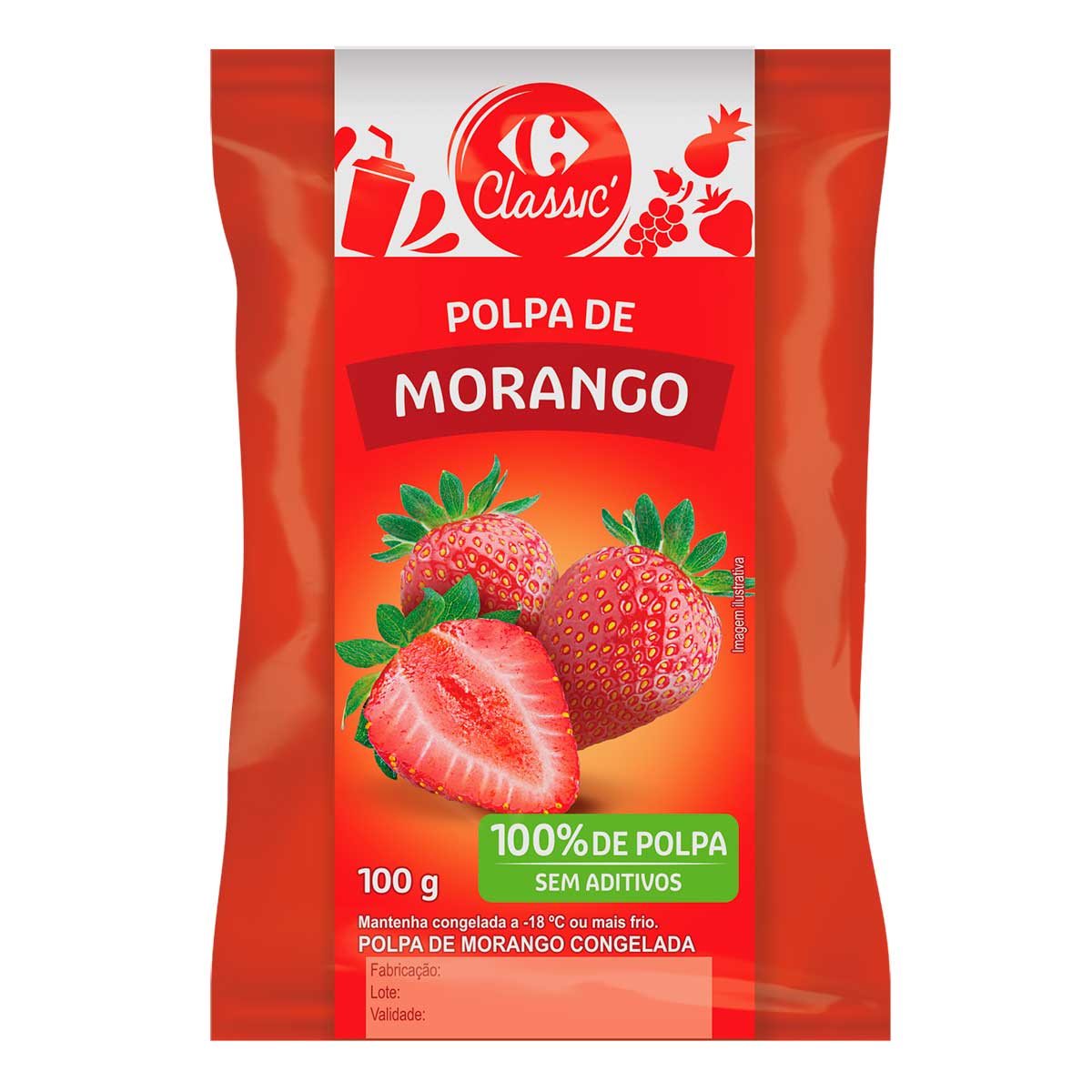 Polpa de Morango Carrefour 100g