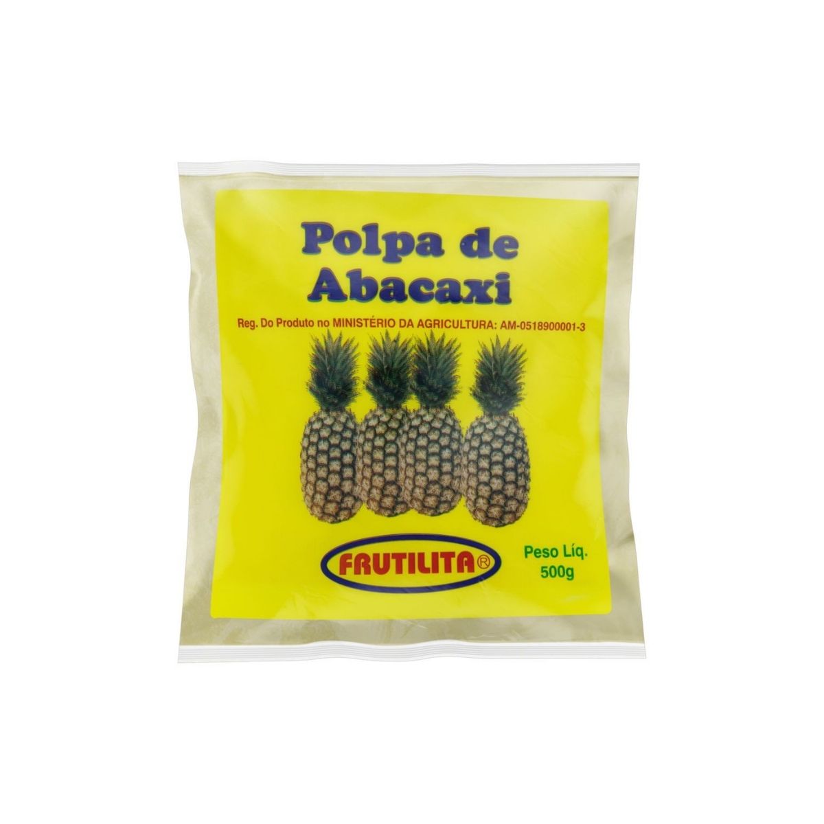 Polpa Fruta Abacaxi Frutilita 500 g