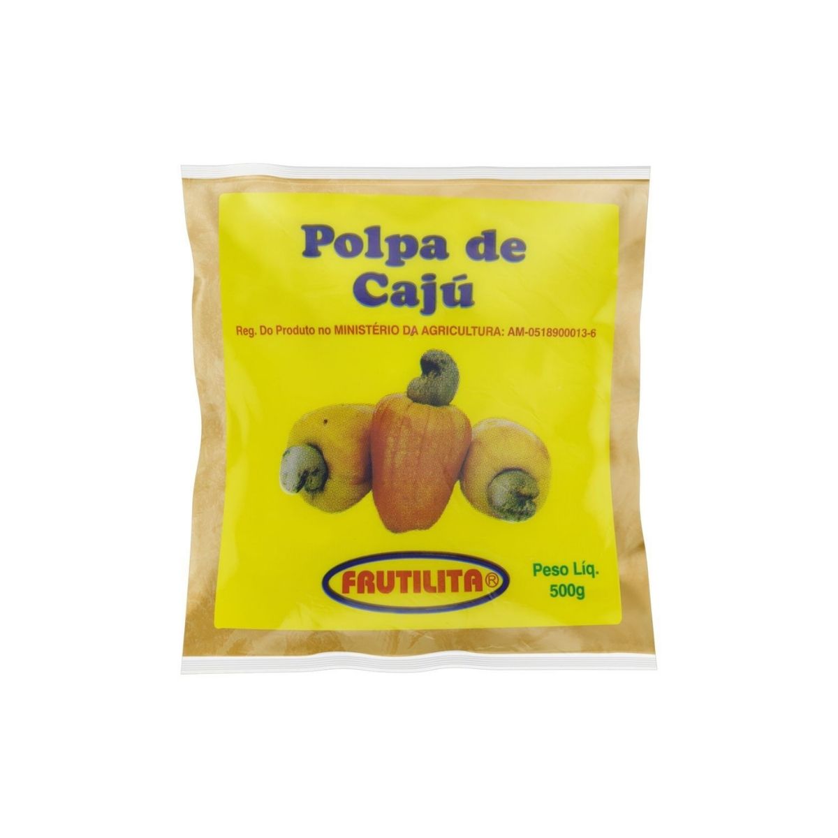 Polpa Fruta Caju Frutilita 500 g