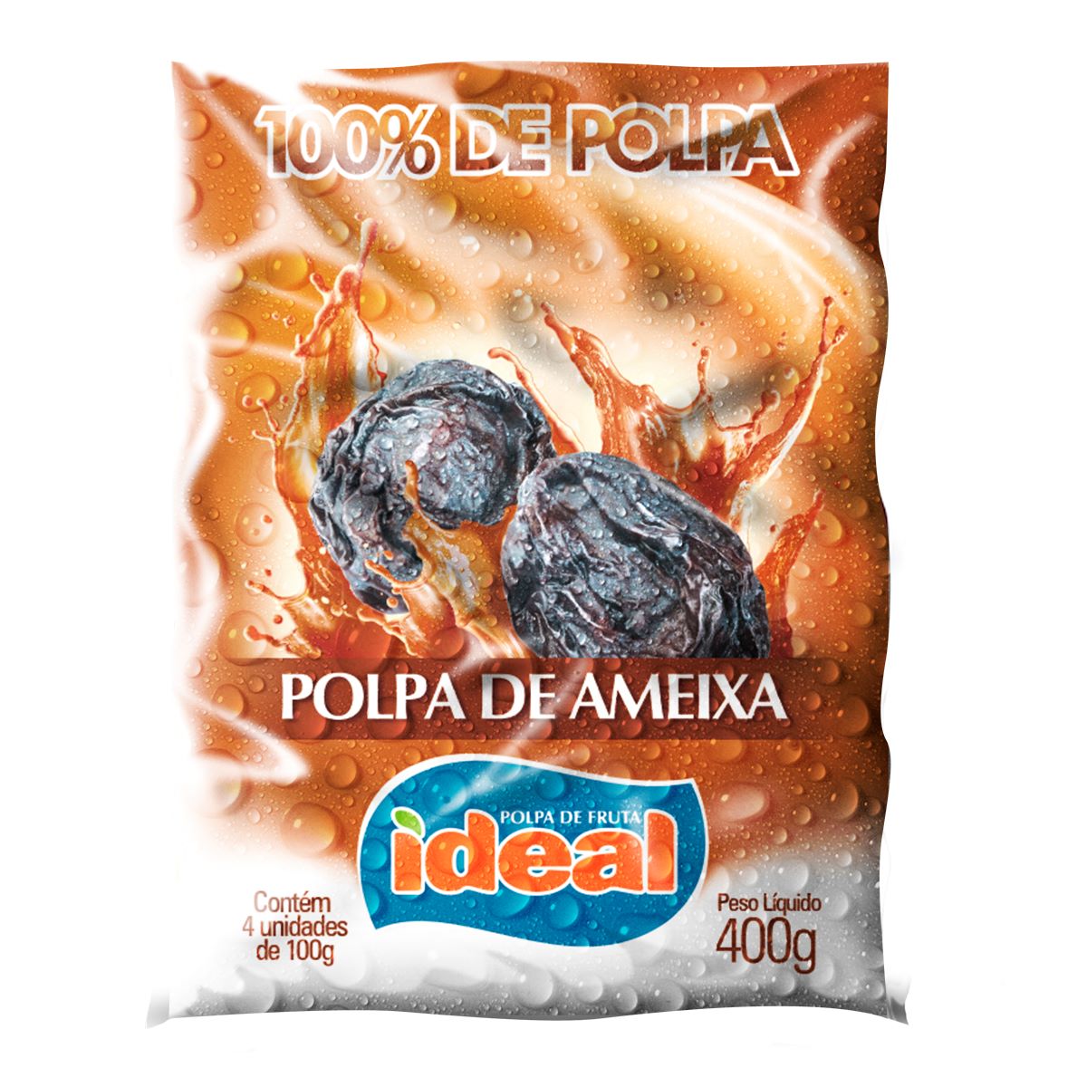 Polpa de Ameixa Polpa Ideal 400 g