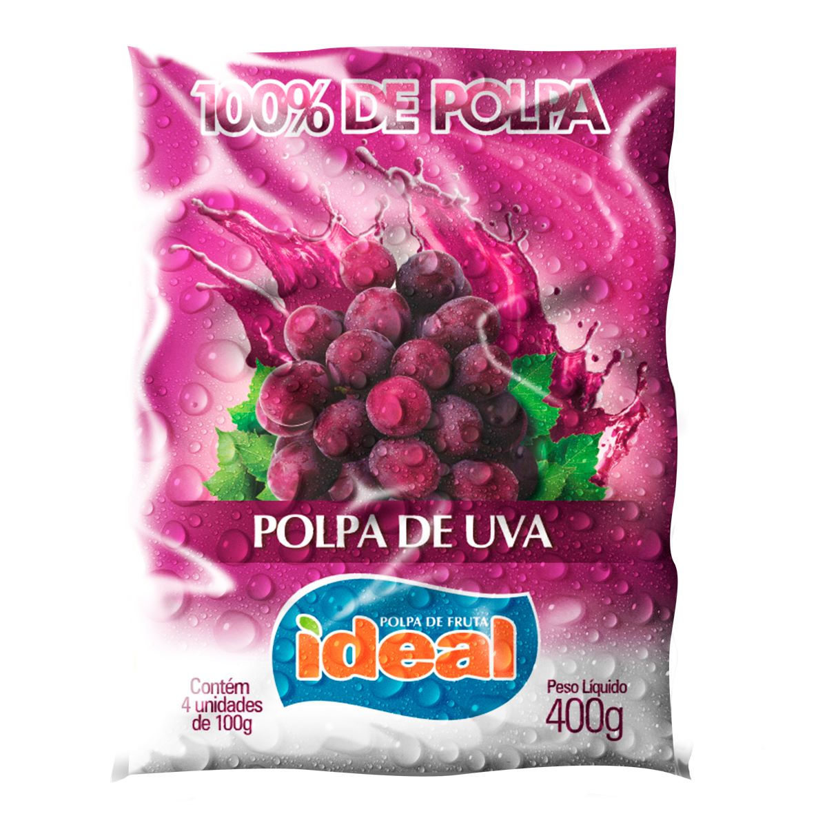 Polpa de Uva Polpa Ideal 400 g