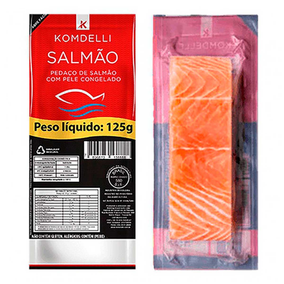 Filé de Salmão em Pedaços Komdelli Congelado 125 g