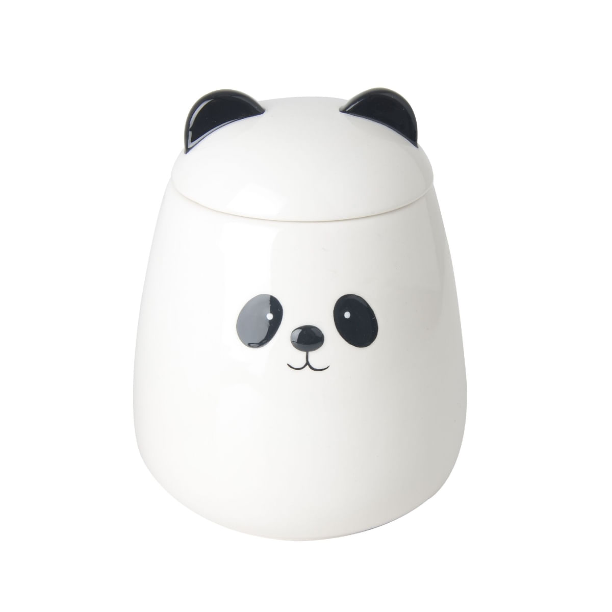 Porta Cotonete Panda Cerâmica Carrefour