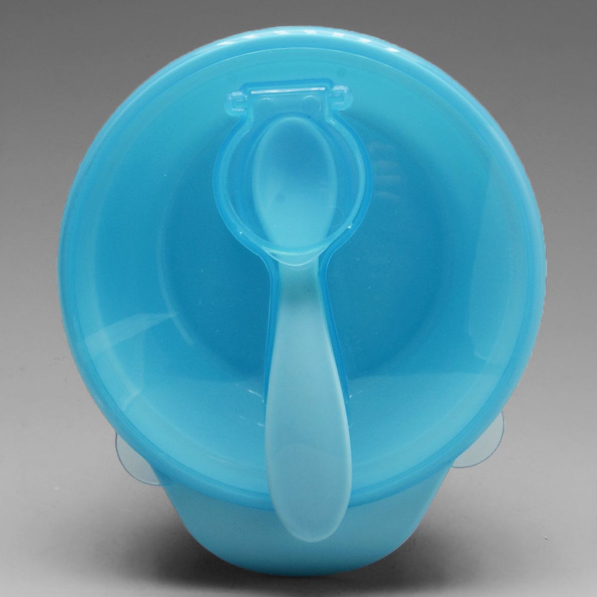 Prato Bowl com Tampa e Colher Buba Azul 12737