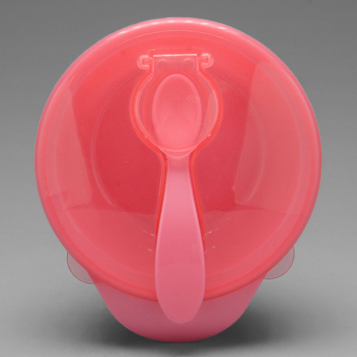 Prato Bowl com Tampa e Colher Buba Rosa 12737