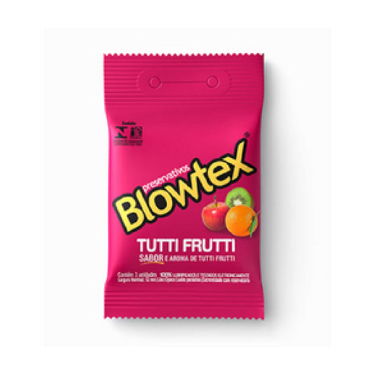 Preservativo Blowtex de tutti-fruti com 3 Unidades