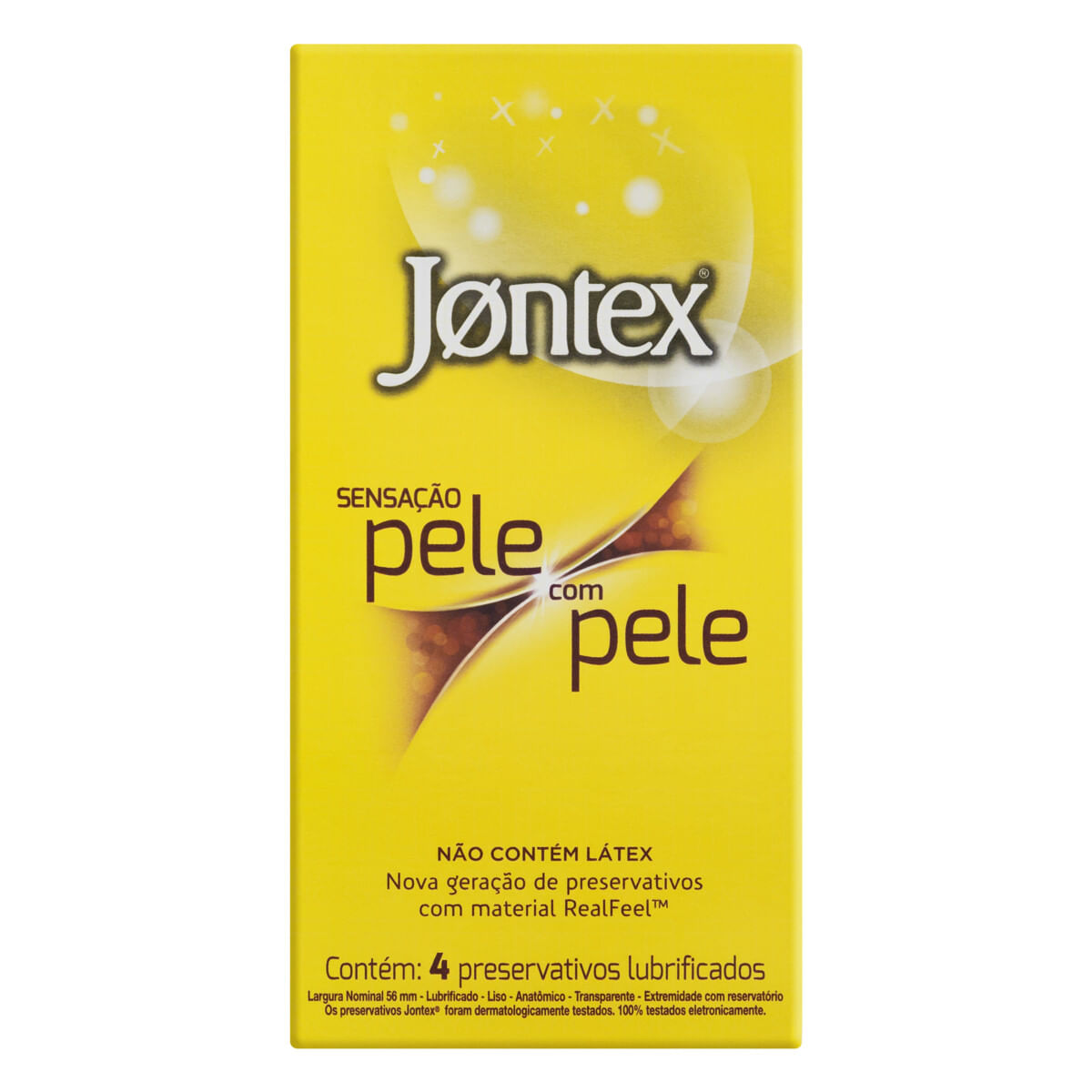 Preservativo Masculino Pele com Pele Jontex com 4 unidades