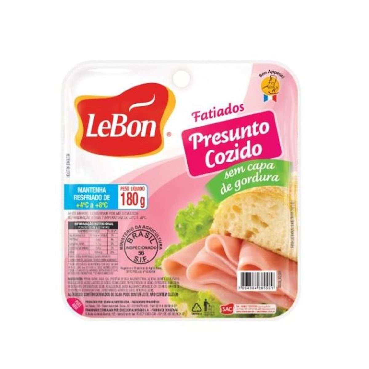 Presunto Fatiado Lebon 180 g