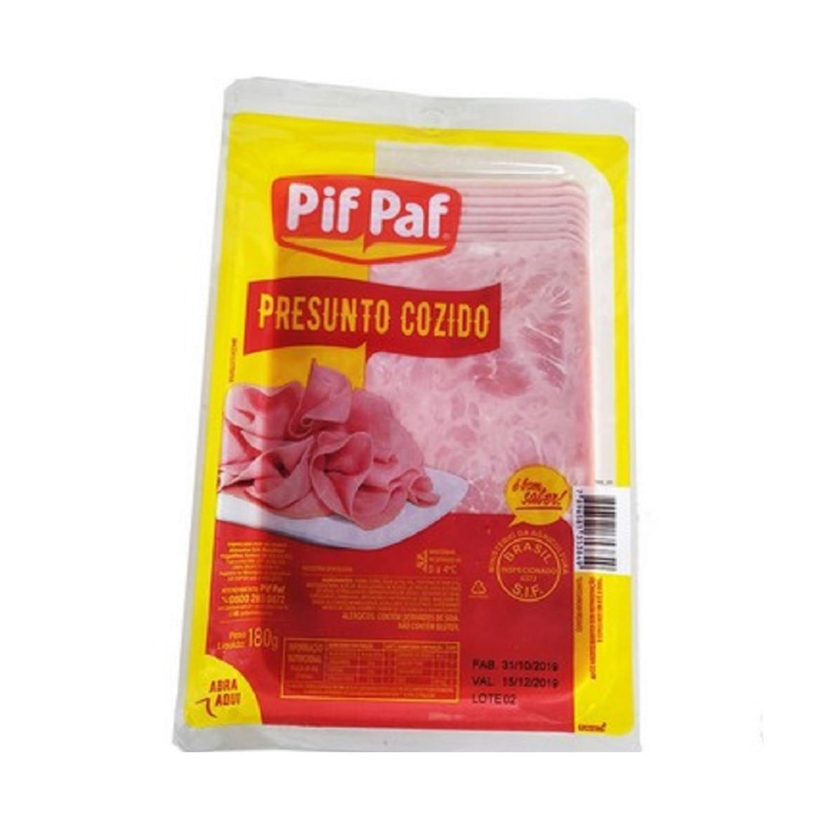 Presunto Fatiado Pif Paf 180 g