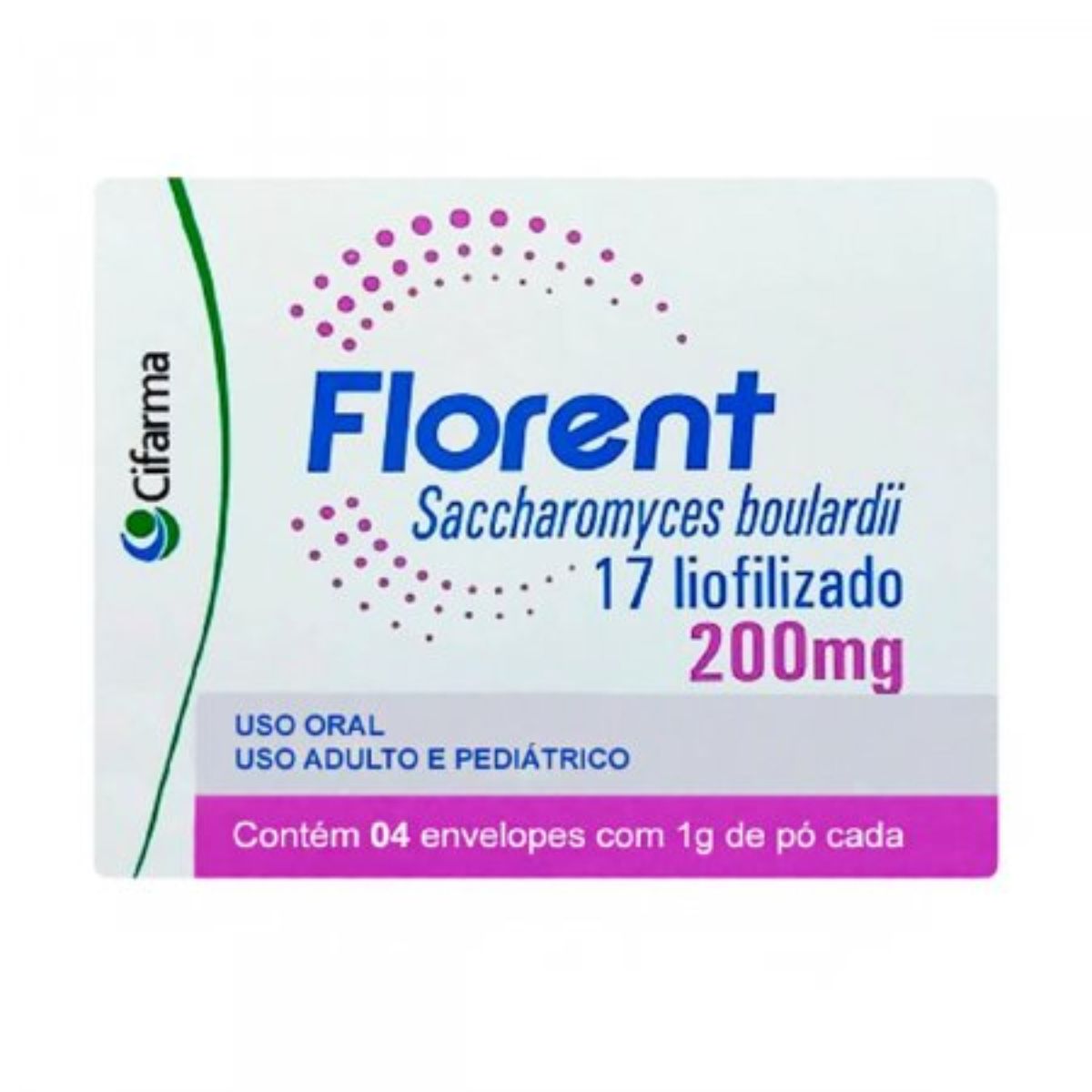 Probiótico Florent 200mg Com 4 Envelopes De 1g