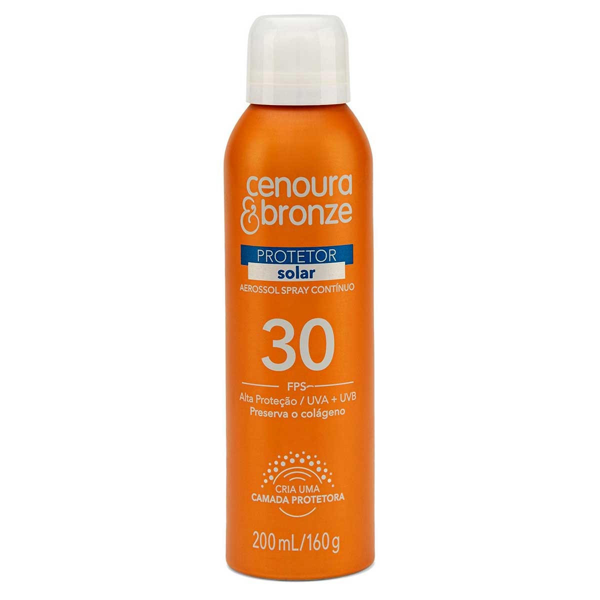 Protetor Solar Aerossol FPS 30 Cenoura e Bronze 200ml