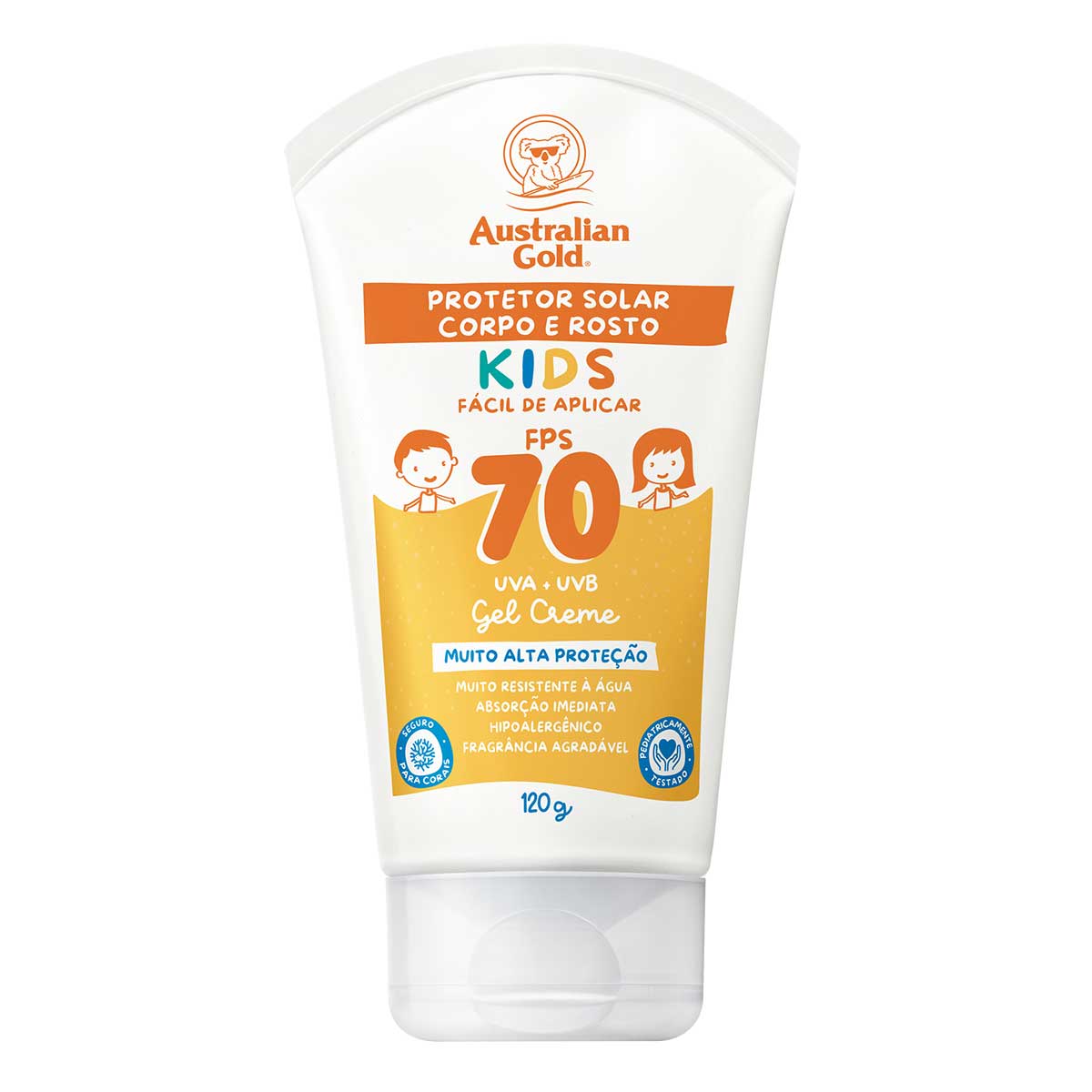 Protetor Solar Infantil FPS 70 Australian Gold Kids 120g