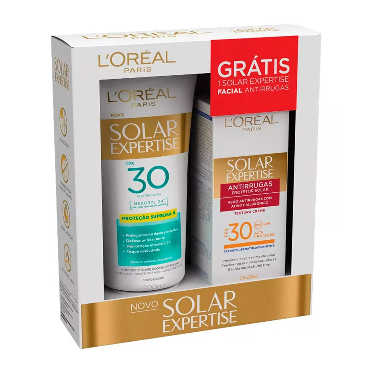 Kit Protetor Solar Expert FPS 30 200 Ml + Protetor Solar Facial FPS 30 25 g  L&apos;Oréal