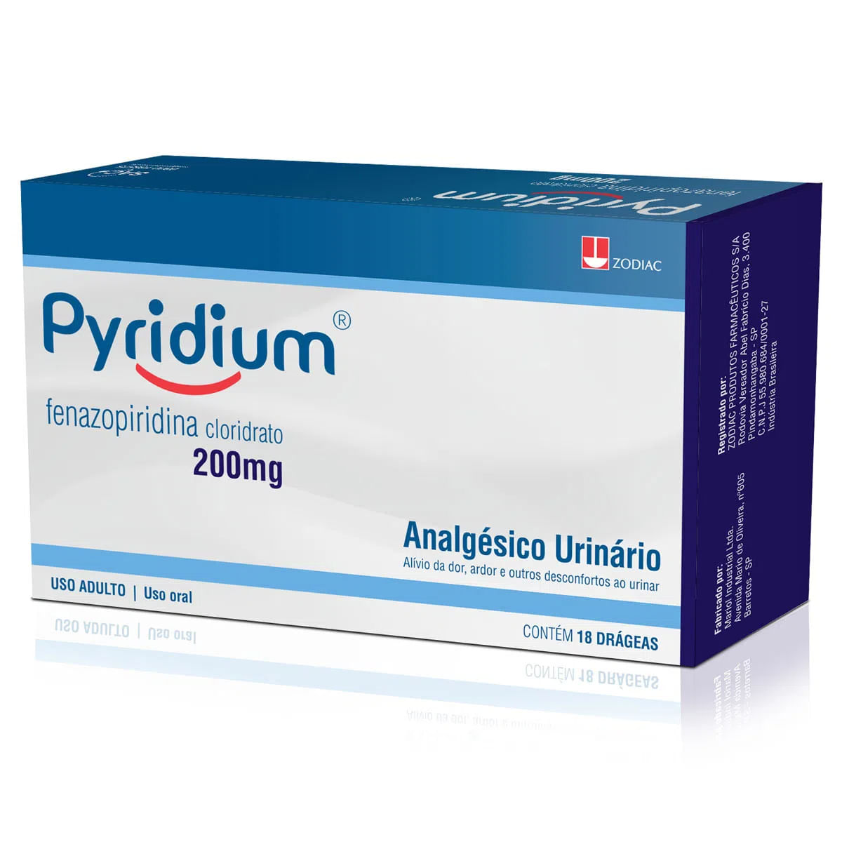 Pyridium com 18 Comprimidos de 200 Mg