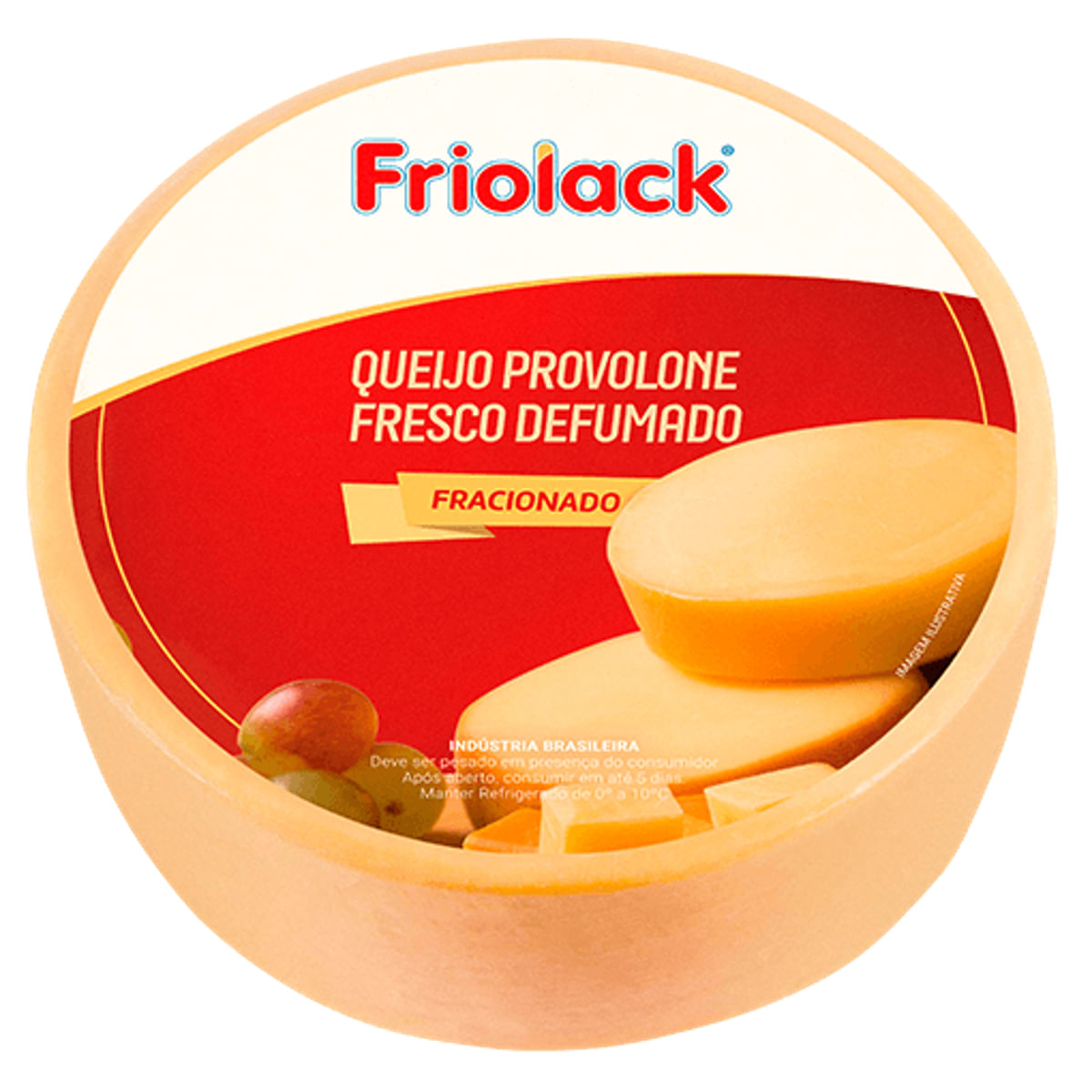 Queijo Provolone Fresco Defumado Fracionado Friolack Aprox. 300g