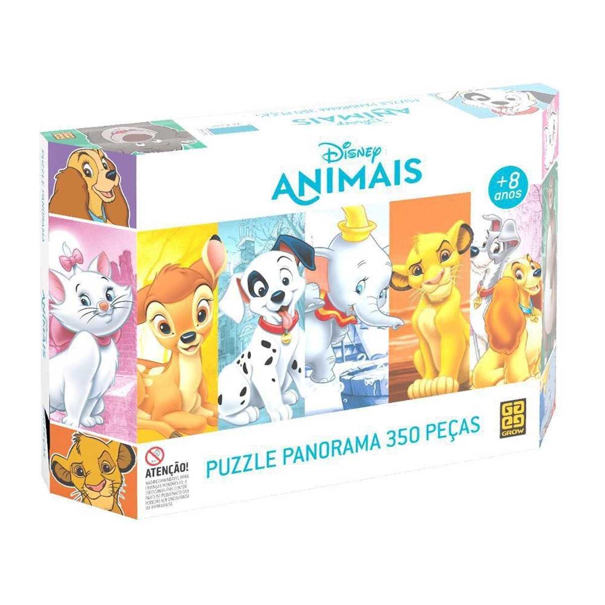 Quebra-Cabeça Panorama Animais Disney 350 Peças Grow 3999