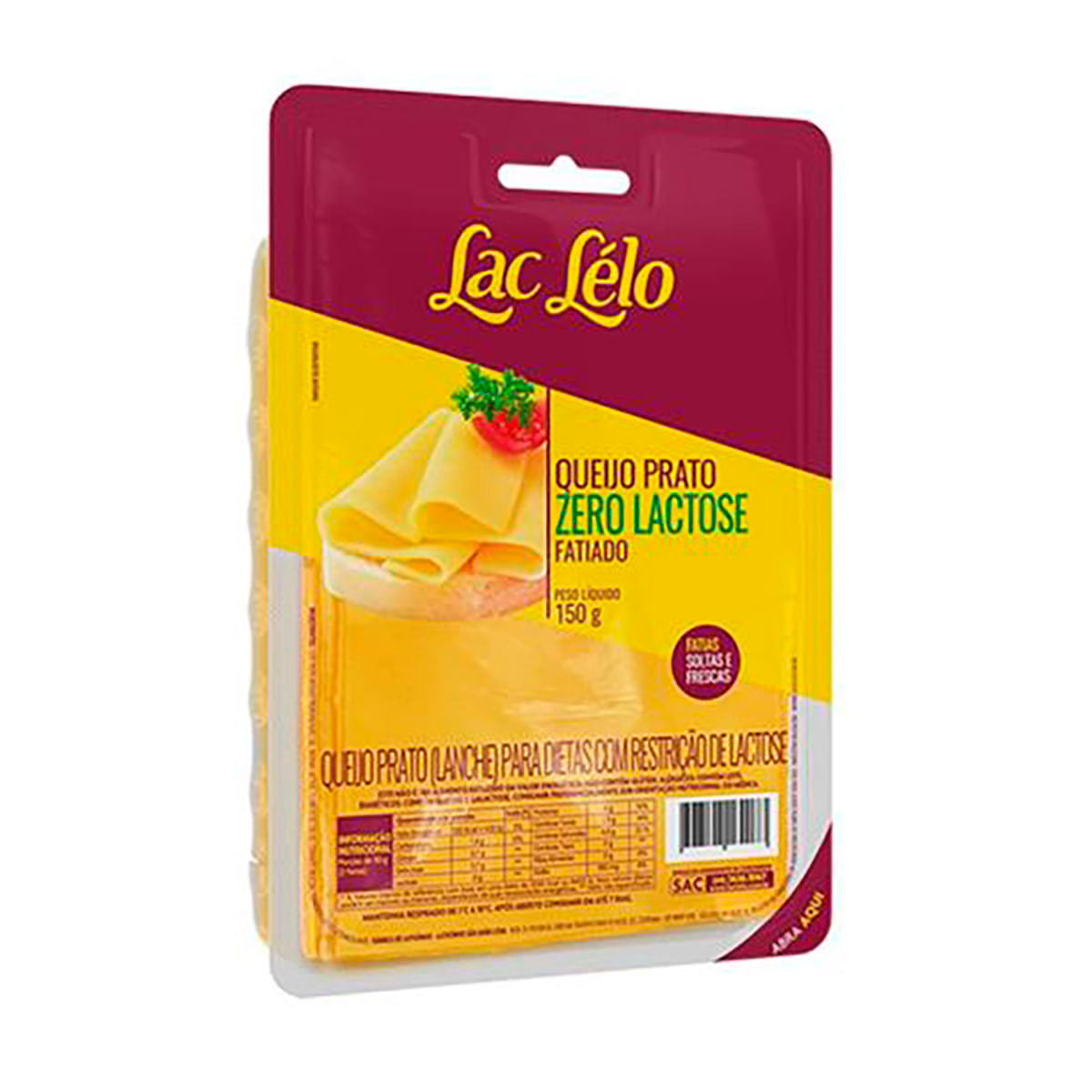 Queij Mussarela Zero Lactose Lac Lelo 150 g