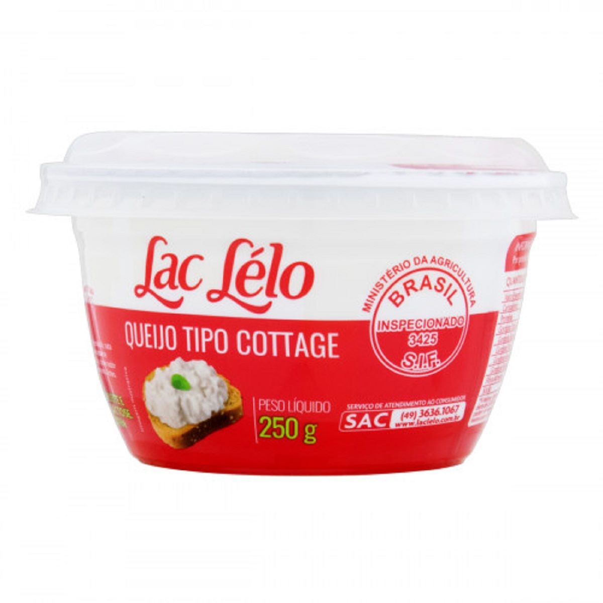 Creme de Queijo Cottage Lac Lelo 250 g