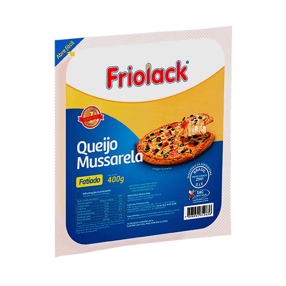 Queijo Mussarela Fatiado Friolack 400 g