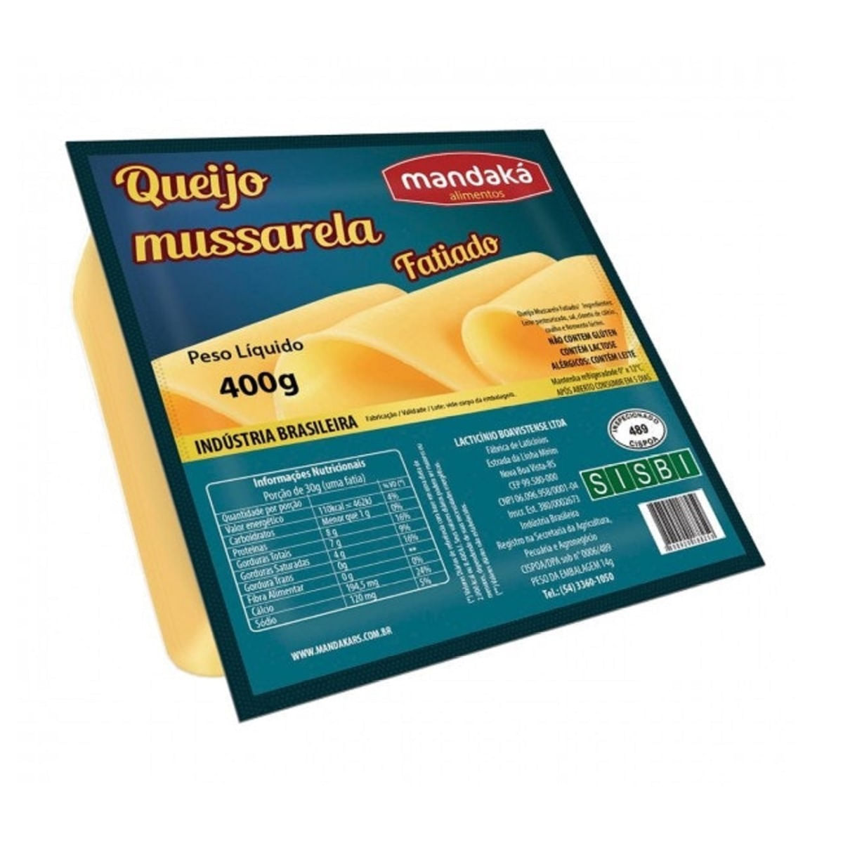 Queijo Mussarela Fatiada Mandaká 400 g