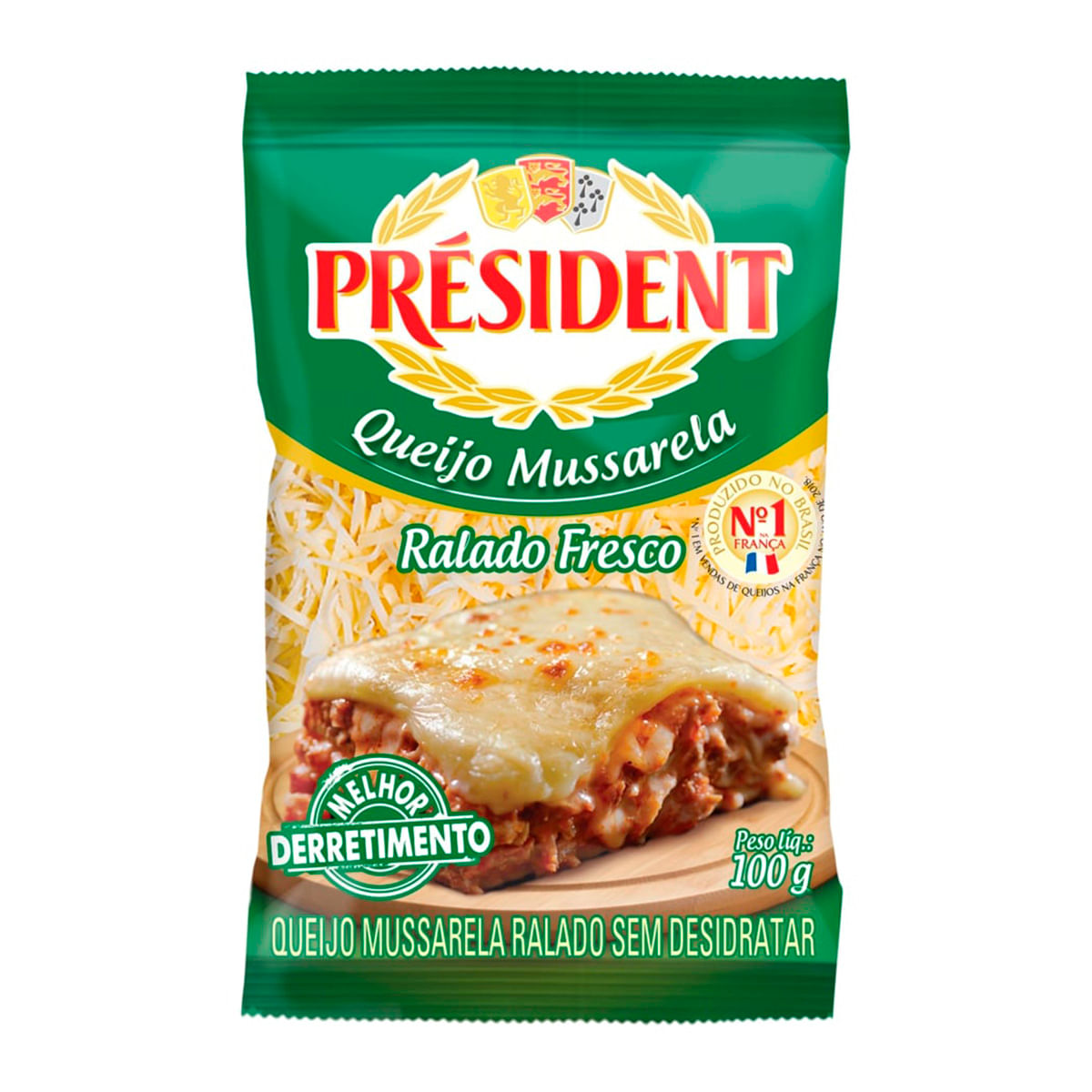 Queijo Mussarela Fresco Président Ralado 100 g